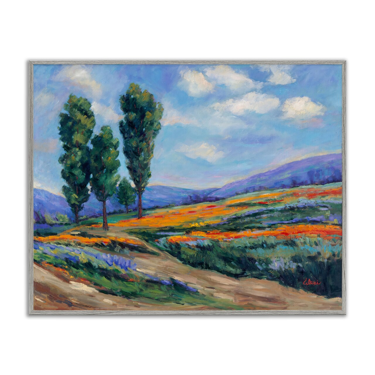Stupell Industries Rolling Hills Traditional Landscape Framed Giclee Wall Art Design by Alexi Fine